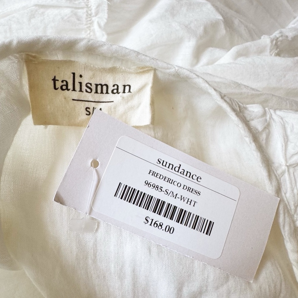 Sundance Talisman Frederico Tiered Dress in White | SMALL/MEDIUM NWT - Picture 13 of 15